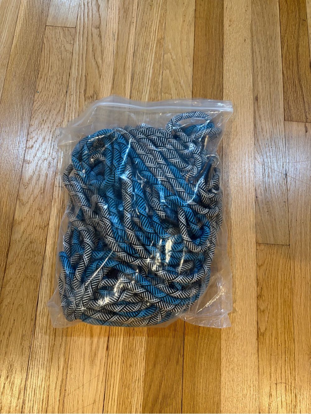 2 x 15ft Dog Training Leashes - Rope in Blue and White
